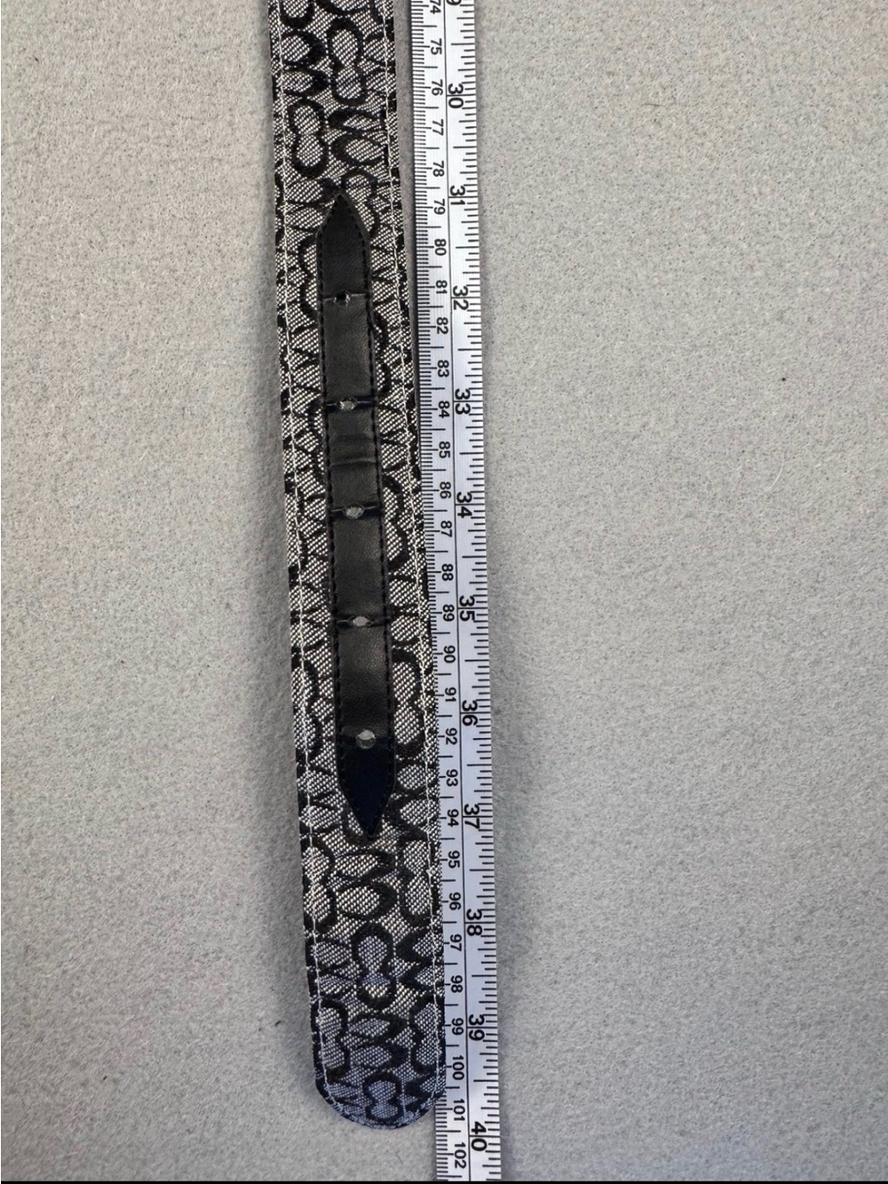 Y2K Coach Black and Silver Signature Canvas Women's Belt - Picture 4 of 4